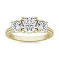 3 CTW AGI Certified Lab Grown Diamond (G-VS) Three Stone Engagement Ring in of 14K Gold
