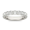 2 1/15 CTW Lab Grown Round Cut Diamond Half Eternity Ring in 14K White Gold - G-VS