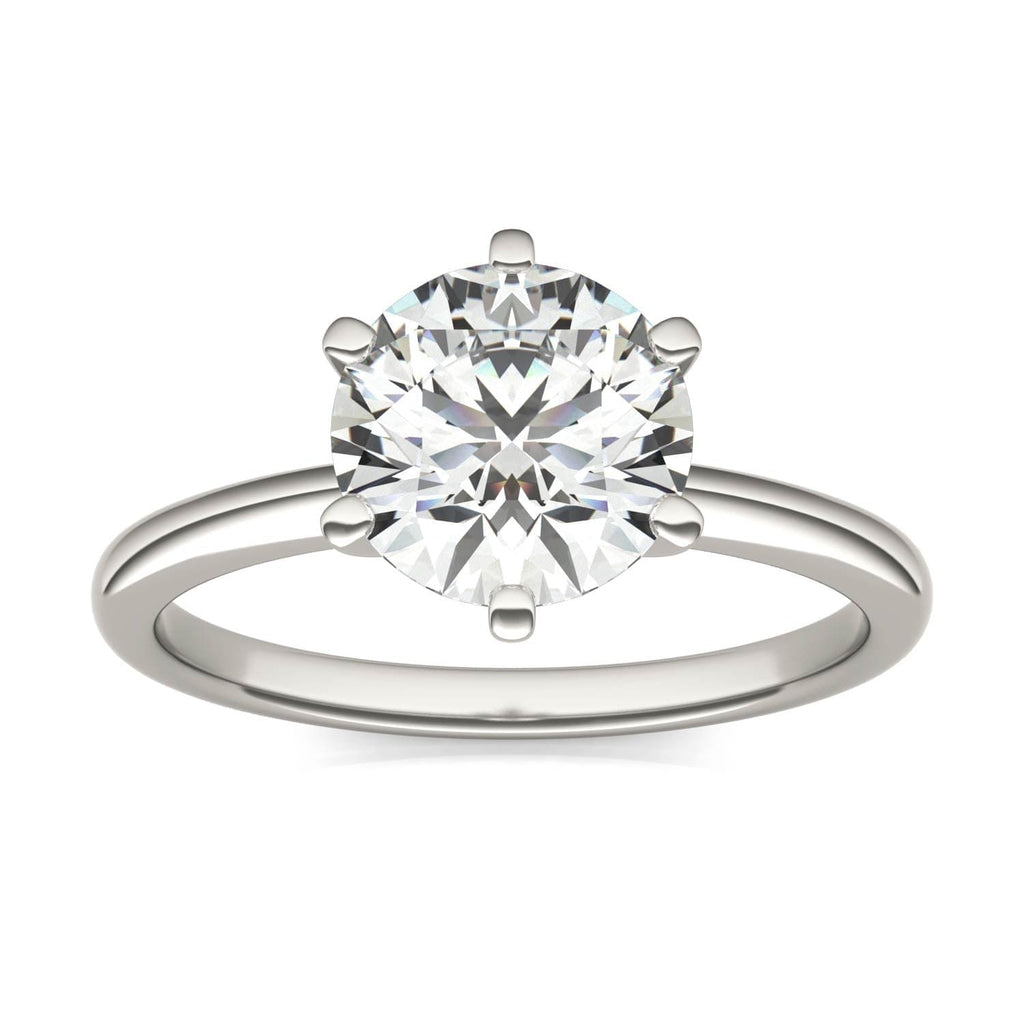 2.00 CTW AGI Certified Lab Grown Diamond Solitaire Engagement Ring – G-VS Clarity, 14K White Gold