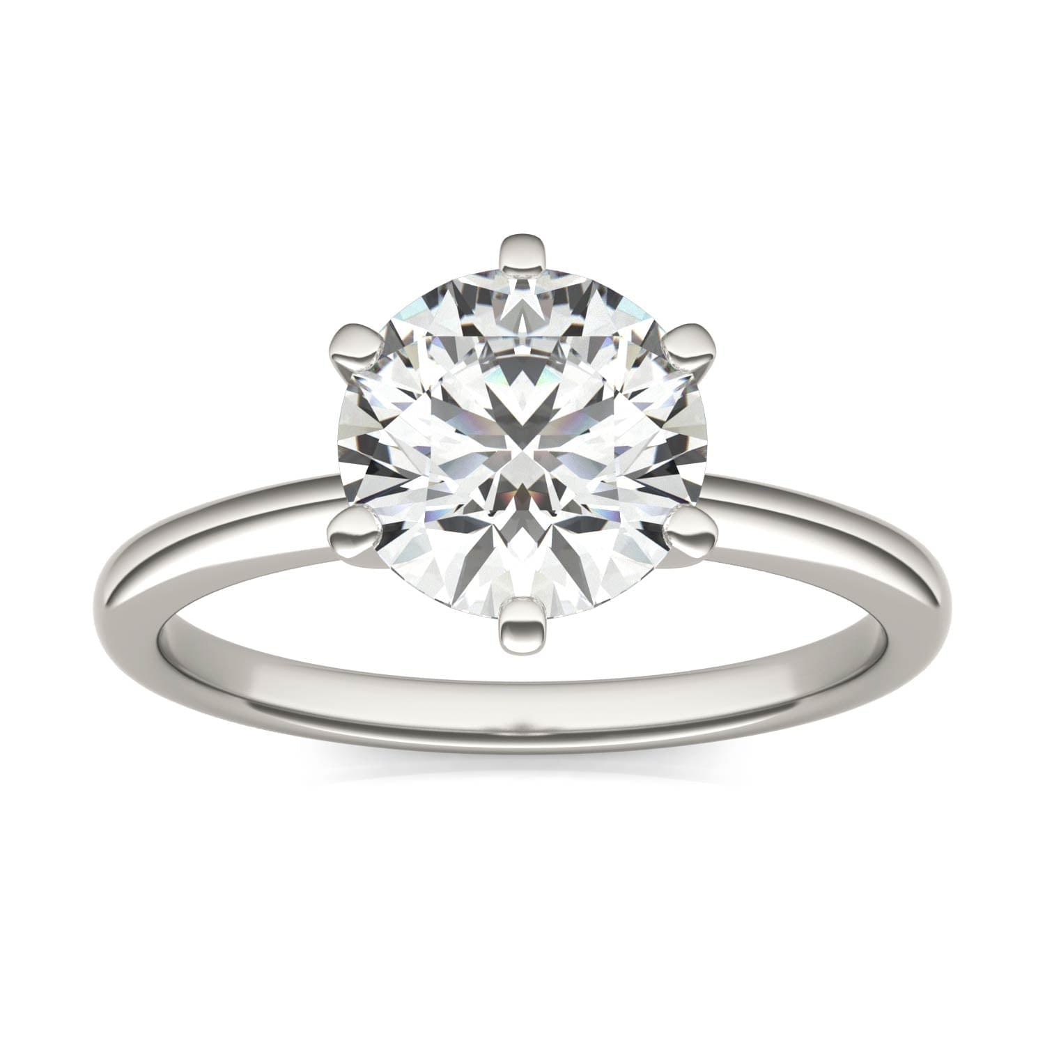 2.00 CTW AGI Certified Lab Grown Diamond Solitaire Engagement Ring – G-VS Clarity, 14K White Gold
