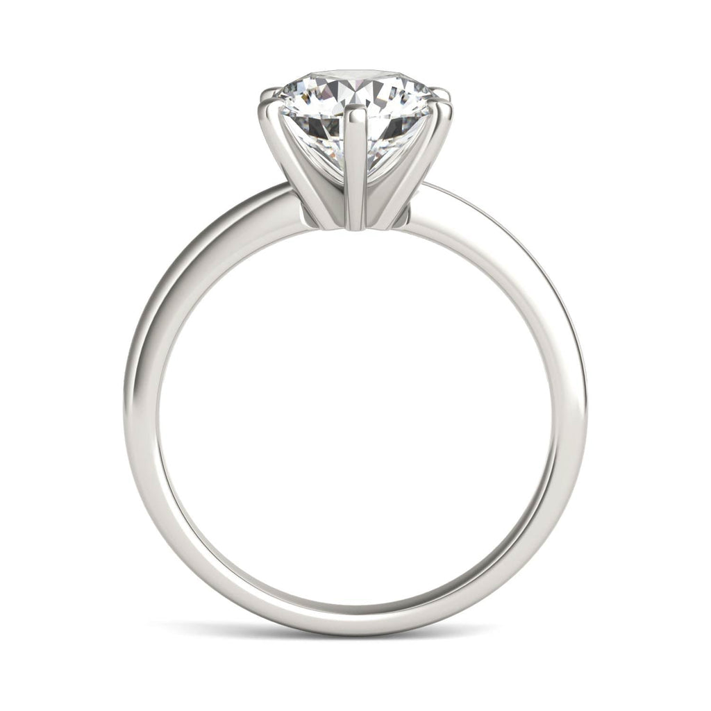 2.00 CTW AGI Certified Lab Grown Diamond Solitaire Engagement Ring – G-VS Clarity, 14K White Gold