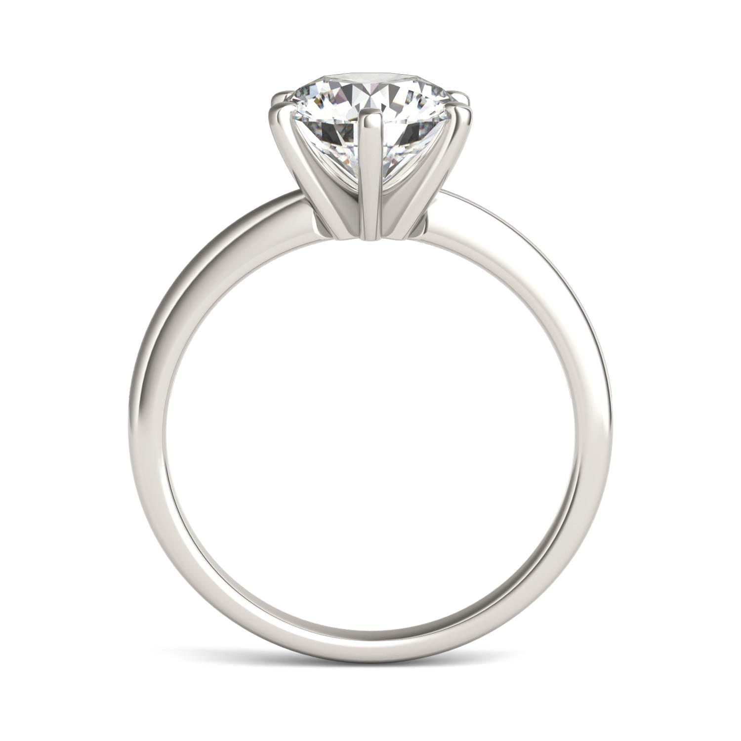 2.00 CTW AGI Certified Lab Grown Diamond Solitaire Engagement Ring – G-VS Clarity, 14K White Gold