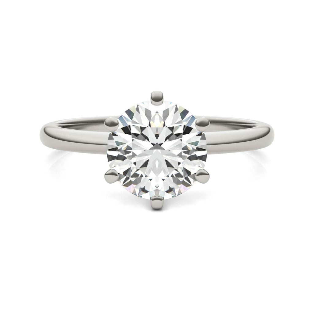 2.00 CTW AGI Certified Lab Grown Diamond Solitaire Engagement Ring – G-VS Clarity, 14K White Gold