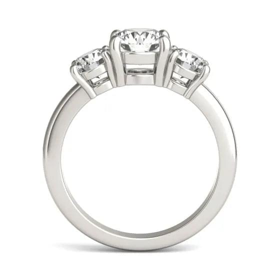 3 CTW AGI Certified Lab Grown Diamond (G-VS) Three Stone Engagement Ring in of 14K Gold