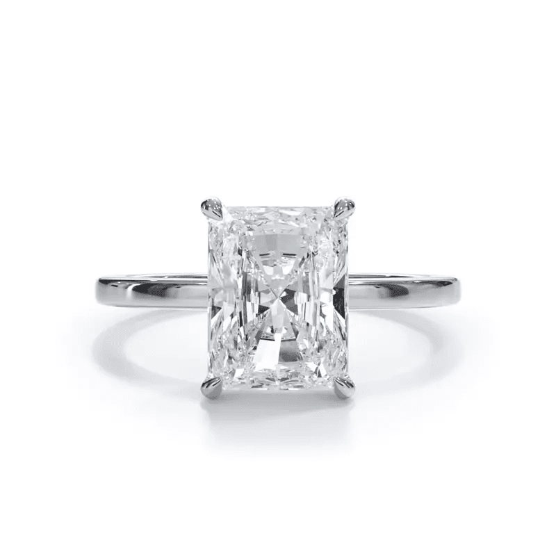2.00 CTW AGI Certified Lab Grown Diamond Solitaire Engagement Ring – G-VS Clarity, 14K White Gold