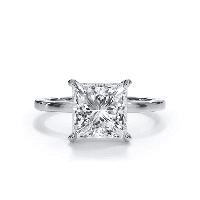 2.00 CTW AGI Certified Lab Grown Diamond Solitaire Engagement Ring – G-VS Clarity, 14K White Gold