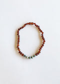 Raw Cognac Baltic Amber + Turquoise Jasper || Necklace