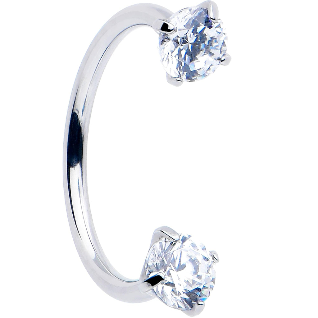 Double Gem Horseshoe Nose Ring Kit with Ball Grabber
