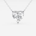 2.00 CTW Floating Heart Shape Lab Grown Diamond Solitaire Pendant Necklace F/G VS1 AGI Certified in 14K White or Yellow Gold