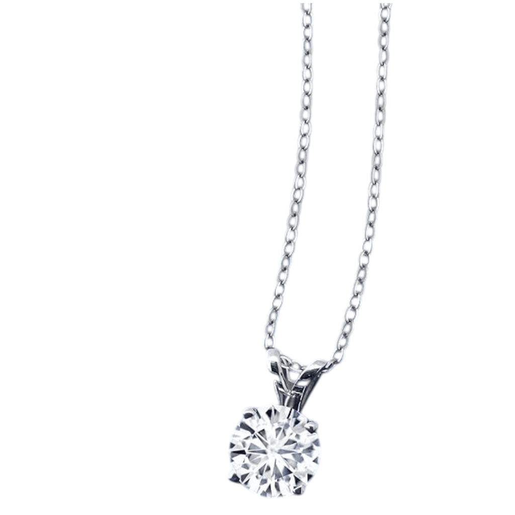 1.00 CTW Lab-Grown Round Diamond Solitaire Pendant in Solid 14K Gold – F Color, VS Clarity, AGI Certified