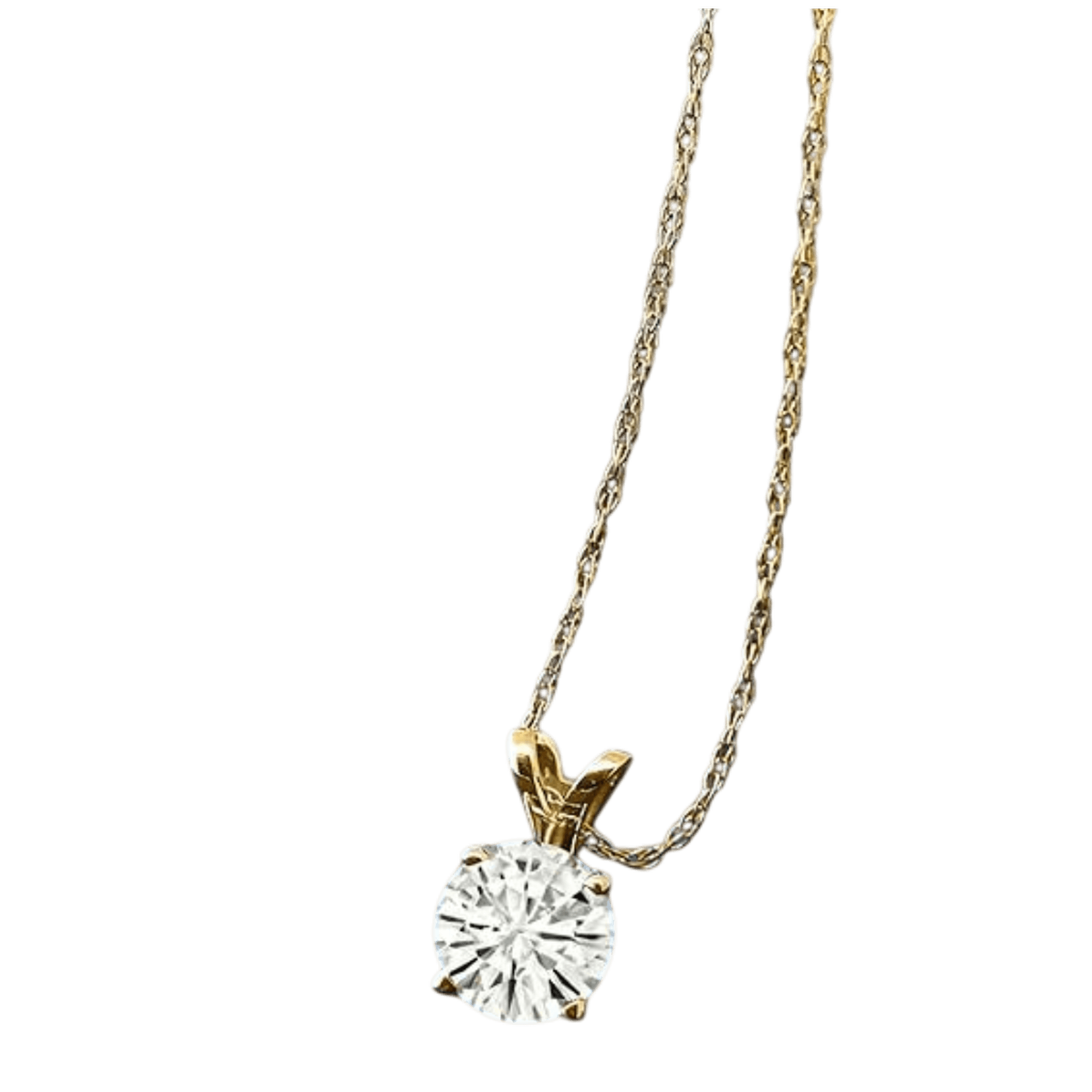 1.50 Ctw Round Lab Grown Diamond Pendant Necklace in 14K Gold – F Color VS Clarity | AGI Certified