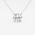 3.00 ct Lab Grown Round Diamond Floating Solitaire Pendant in 14K White or Yellow Gold – AGI Certified