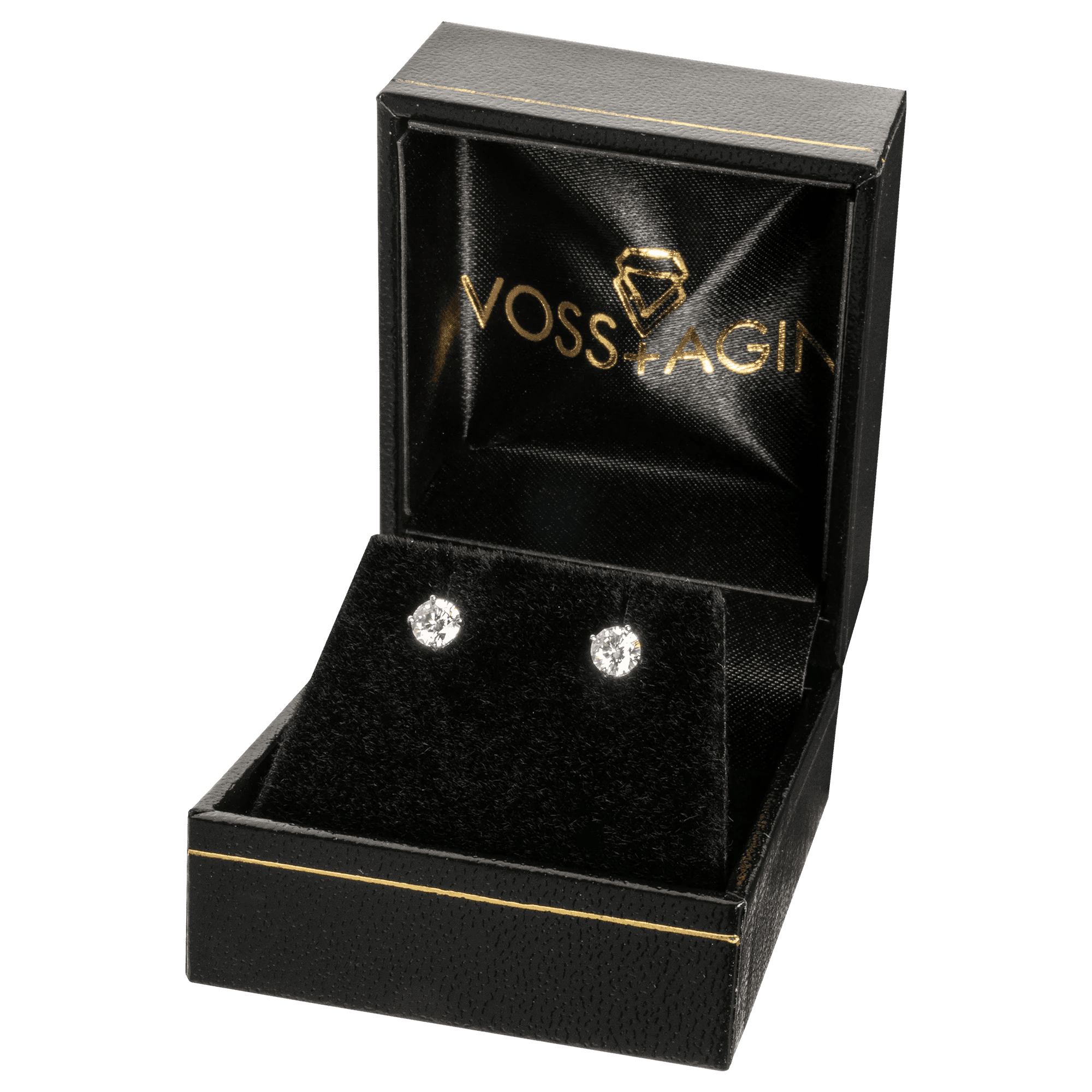 5.00 CTW AGI Certified Lab Grown Round Diamond Stud Earrings – G/VS in 14K White or Yellow Gold