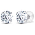 1.00 CTW Round Lab-Grown Diamond Stud Earrings in 14K White or Yellow Gold | G/VS-Clarity