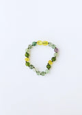 Raw Baltic Sea Amber + Fluorite + Peridot || Gemstone Anklet or Bracelet