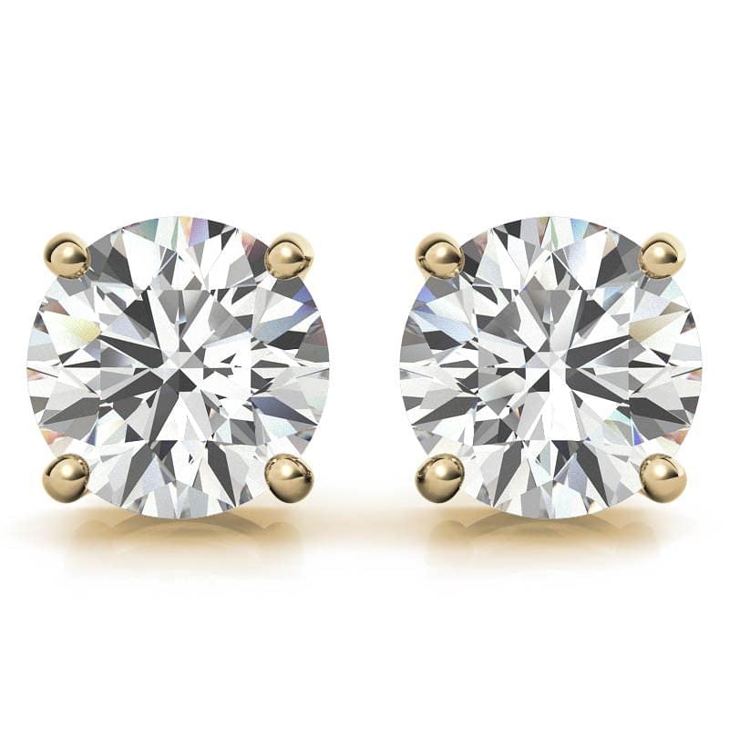 0.50 CTW AGI Certified Lab Grown Diamond (G-VS)  Stud Earrings in Choice Of 14K White or Yellow Gold