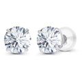2.00 CTW Lab-Grown Diamond Stud Earrings – E Color VS Clarity in Solid 14K Gold (AGI Certified)