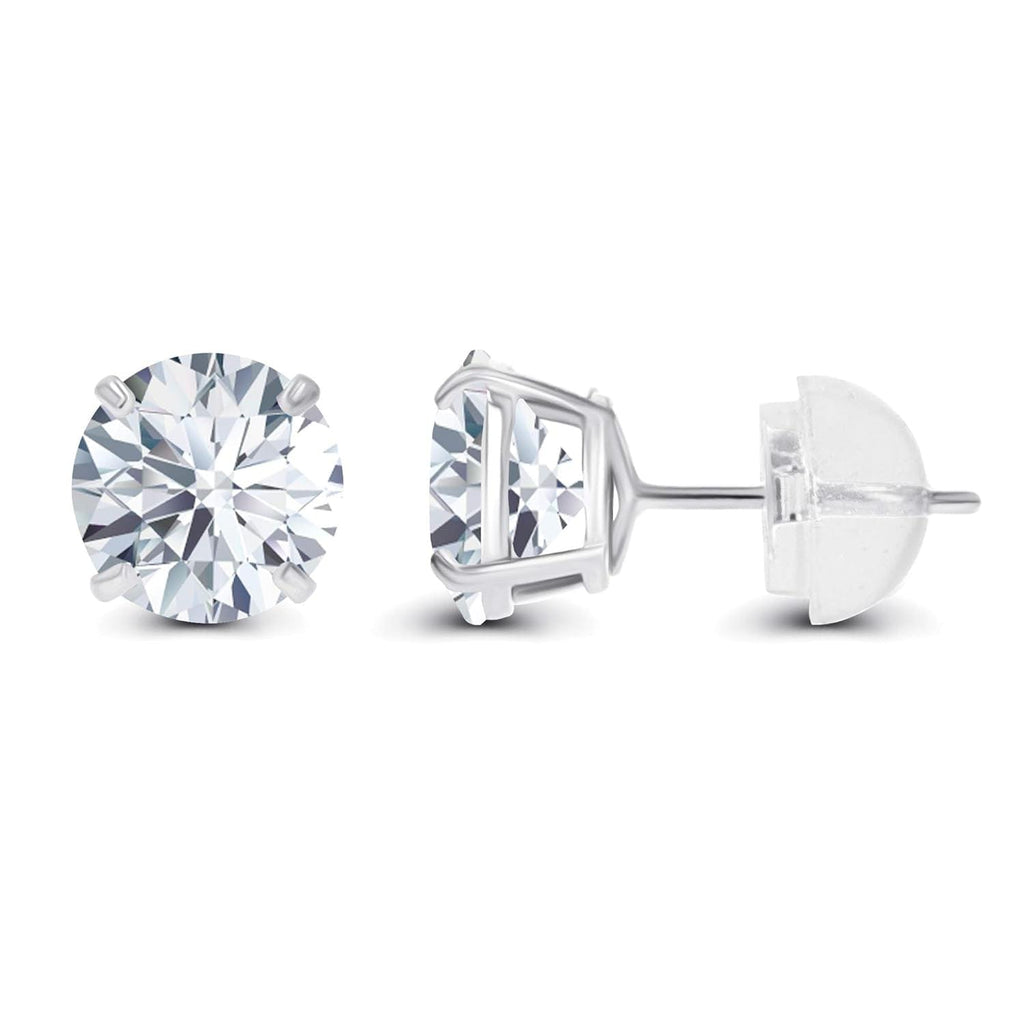 1.00 CTW AGI Certified Lab-Grown Diamond Stud Earrings in 14K Gold – E Color VS Clarity